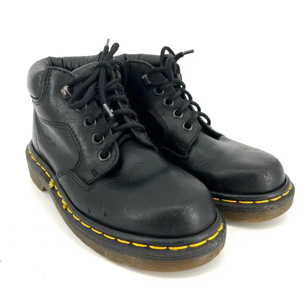 Doc‎ Dr. Martens Kids 8173 Black Leather Ankle Boots Originals England (Youth 2)